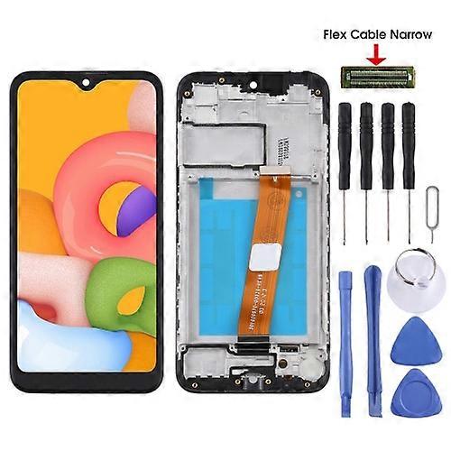 Screen Replacement Display Digitizer for Samsung Galaxy A01, Flex Cable Narrow With Repair Tool Kits
