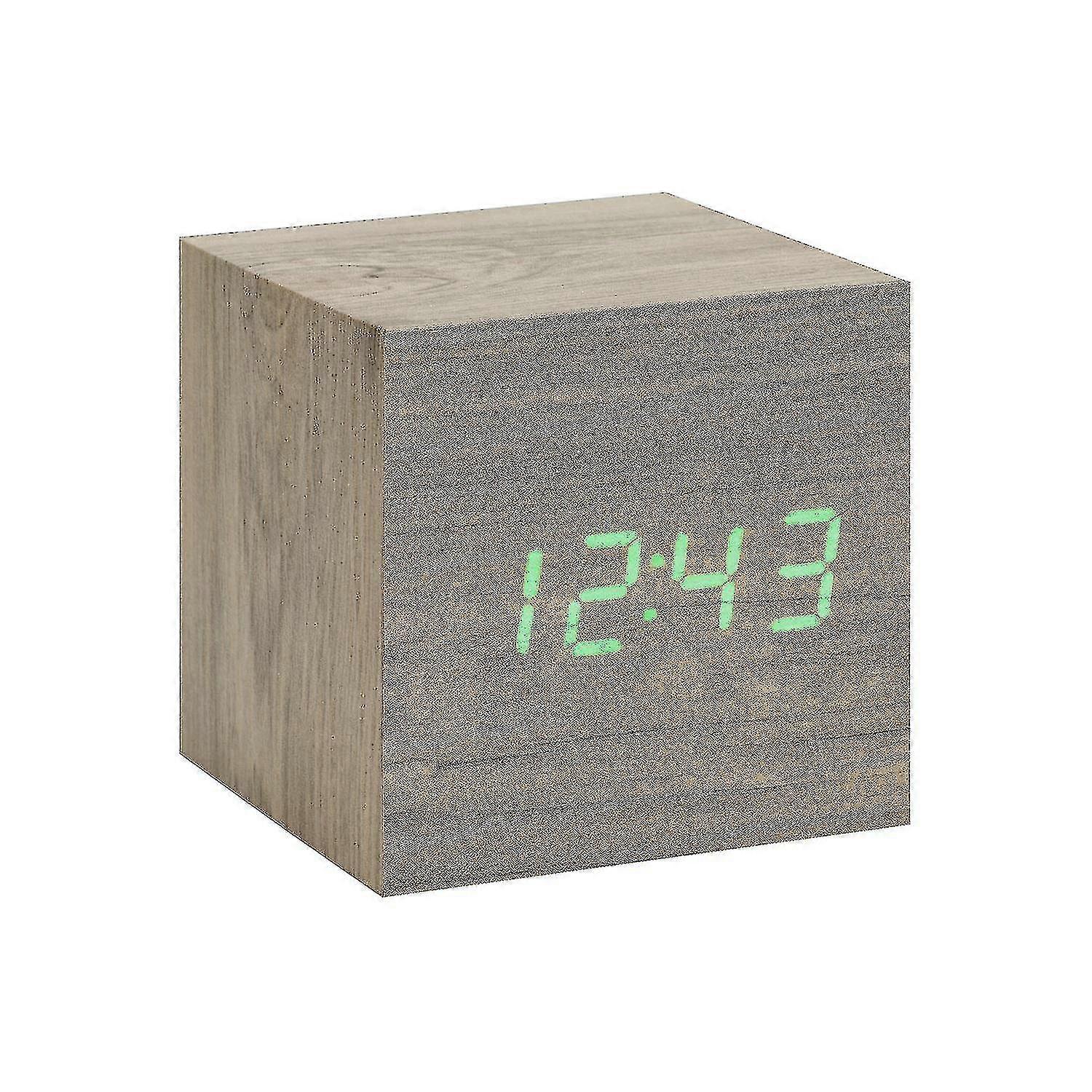 Gingko Cube Led Click Clock Alarm Clock With Sound Activation (time, Date & Temperature) Various Colours