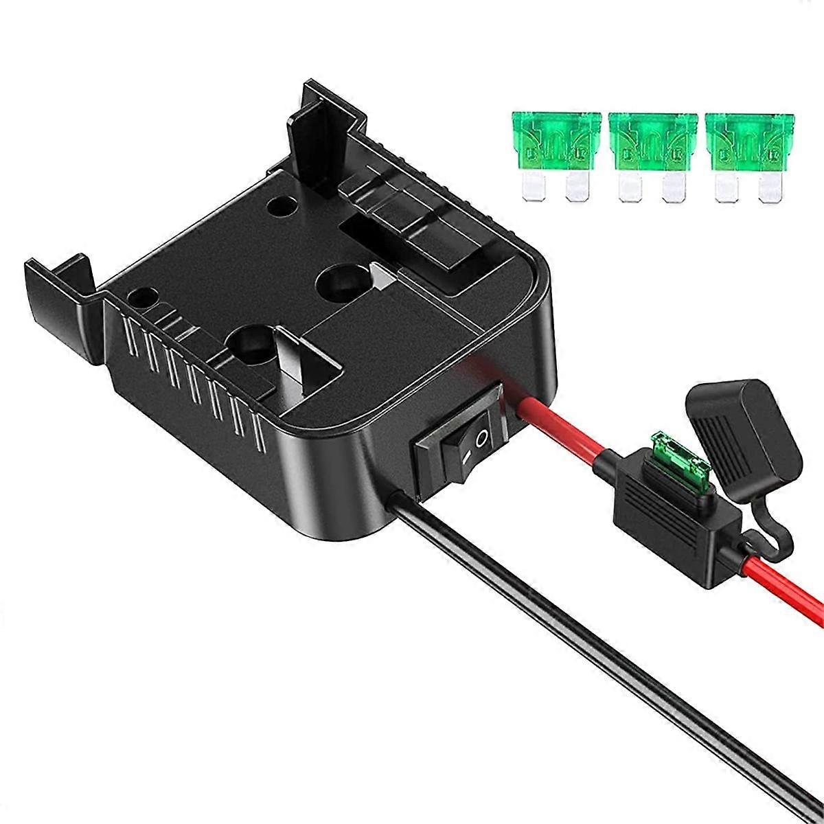 12AWG Adapter for 18V Team Lithium Battery Power Connector DIY W/Switch