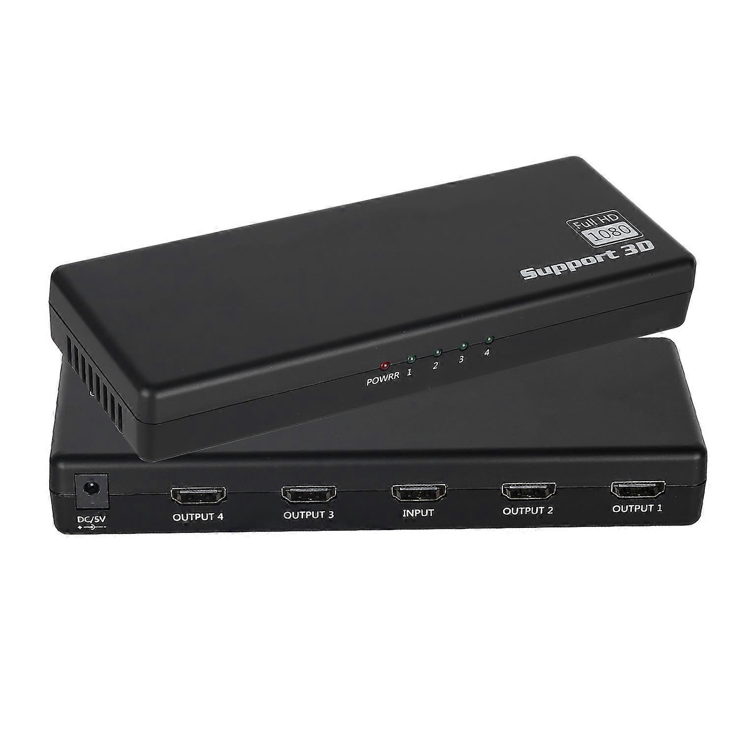 1080P 3D Mini 4 Port Splitter Switcher 1x4 1 in 4 out HDMI-Compatible Distributor Splitter For HDTV PS3 XBOX EP program