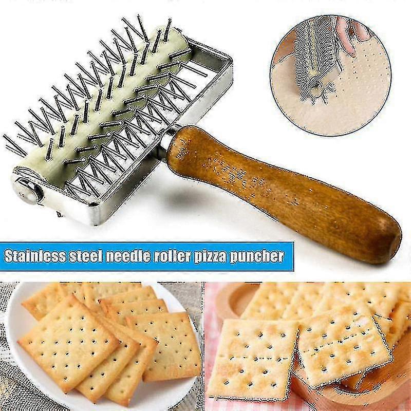 Dough Spike Roller Wheel Bread Pie Pizza Pasta Hole Maker Diy Tool