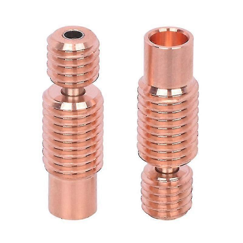 2pcs Bimetal Nozzle Throat For V6 Hotend Heating Block 1.75mmgold