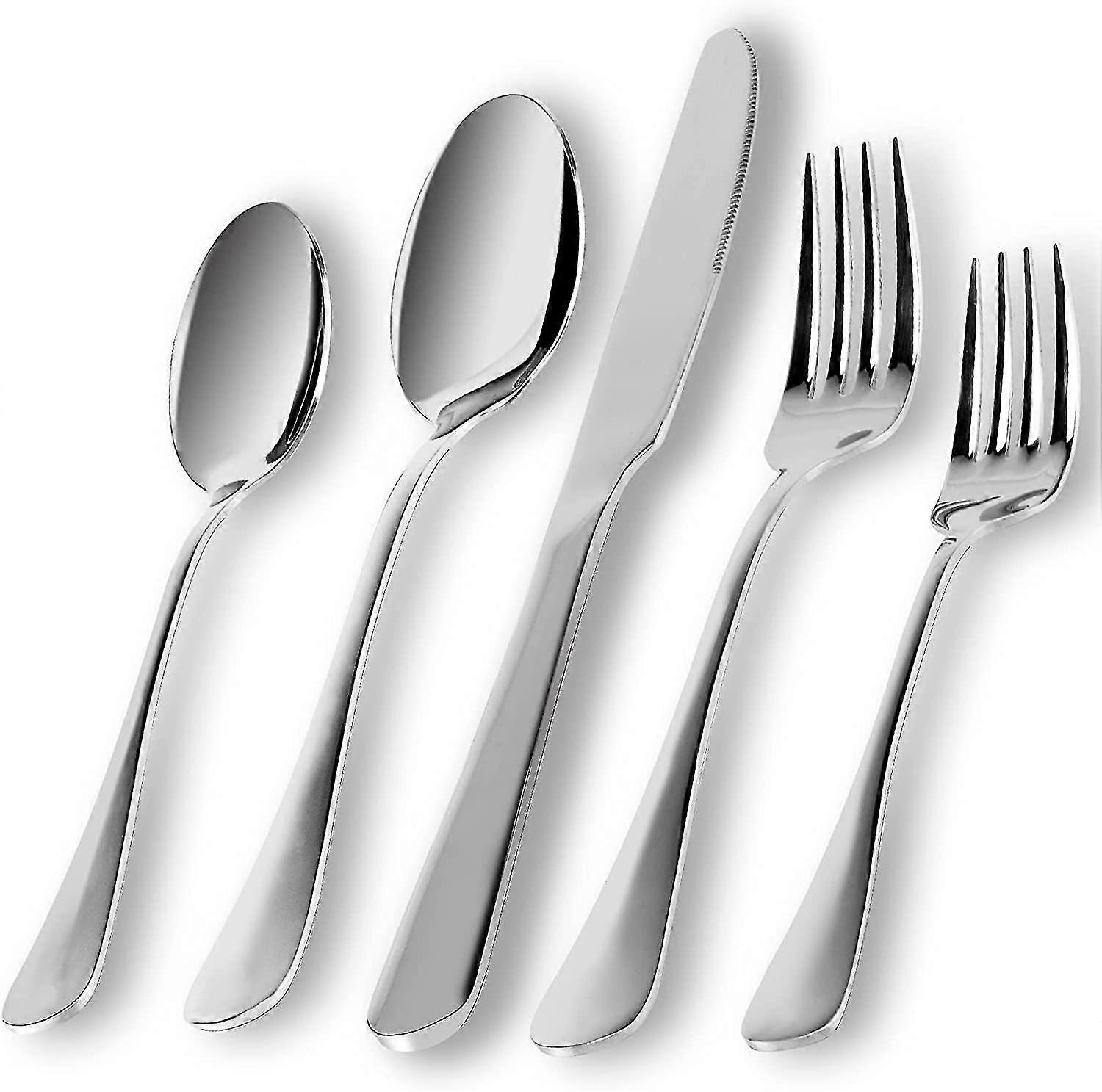 Silverware Set 20 Piece, Flatware Set Service For 4 Stainless Steel Cutlery Set Include Upgraded Knife Spoon Fork Mirror Polished, Dishwasher Safe