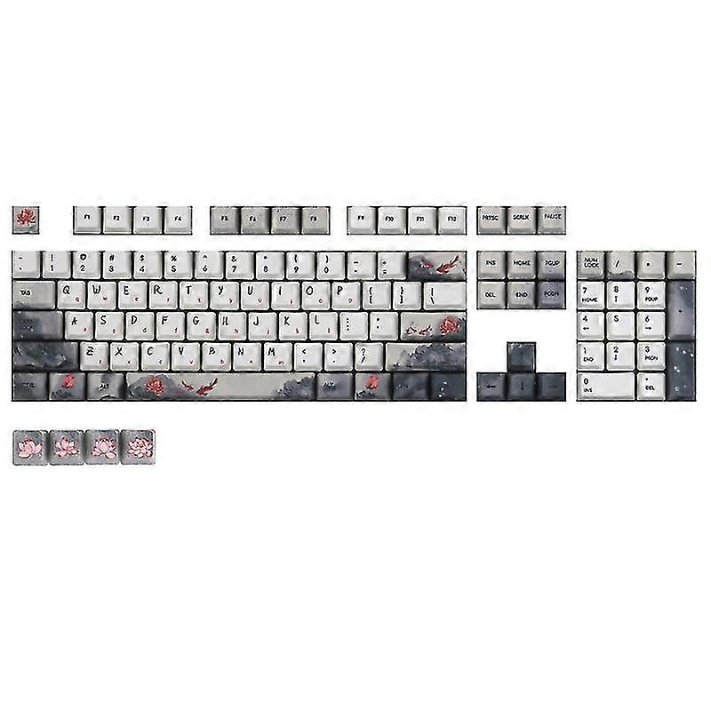 108 Keys 5 Sides Dye-sublimation Oem Pbt Keycaps Lucky Koi Nobori Carp Mechanical Keyboard Keycaps Cap