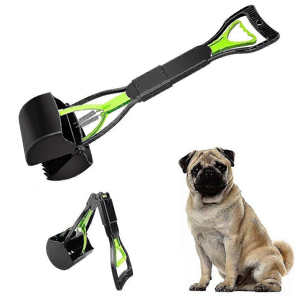 Long Handle Portable Pet Pooper Scooper For Large And Small Dogs,Green