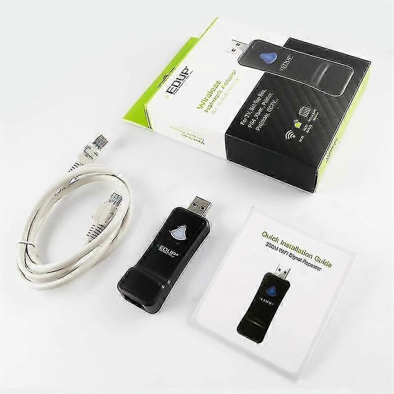 Edup Wifi To Ethernet Lan Converter Bridge Usb Port Wireless Repeater 300mbps 2.4ghz With Lan Port Adapter For Tv & Set Top Box