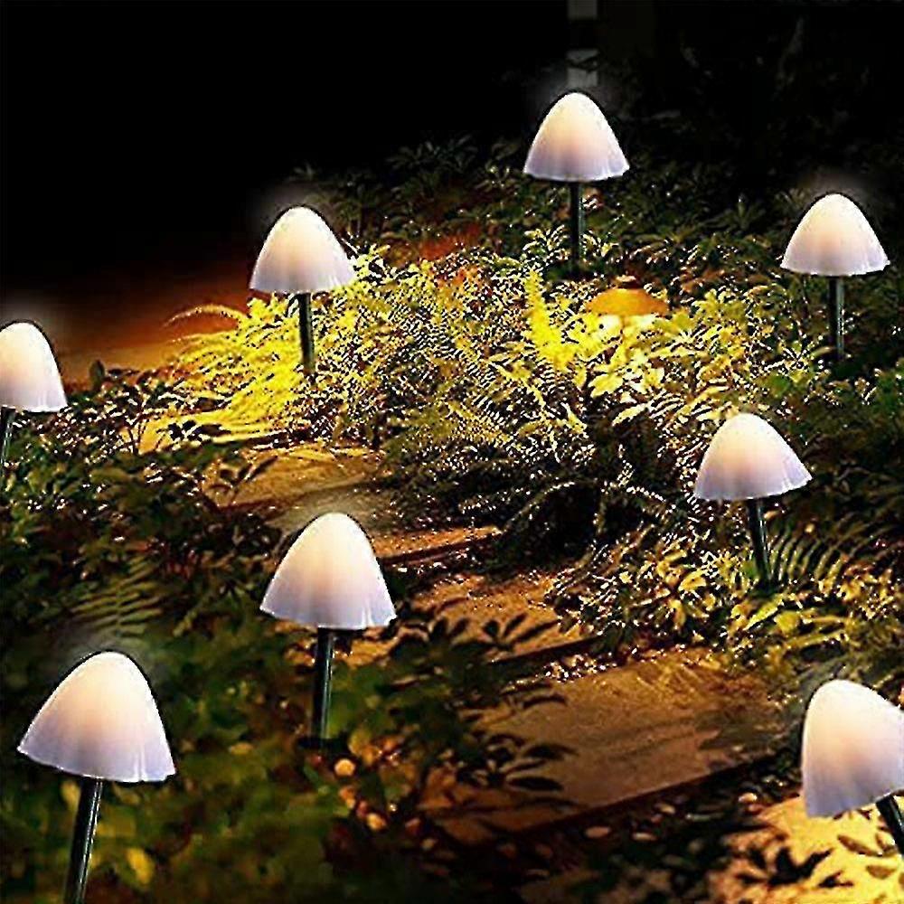 Solar Mushroom String Lights Multi Mode For Garden Courtyard Landscape Lawn Path Wedding Party 3.5m 10lights 2 Mode Multicolor