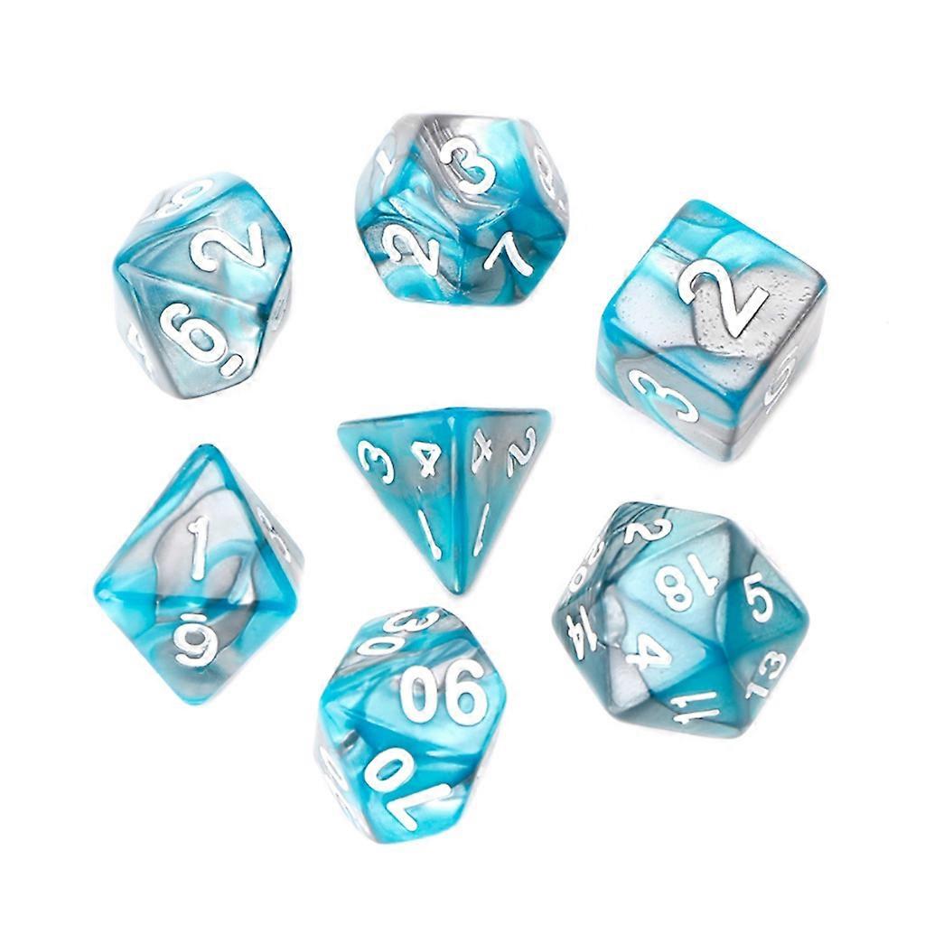 7pcs/Set Acrylic Polyhedral Dice For TRPG Board Game D4-D20