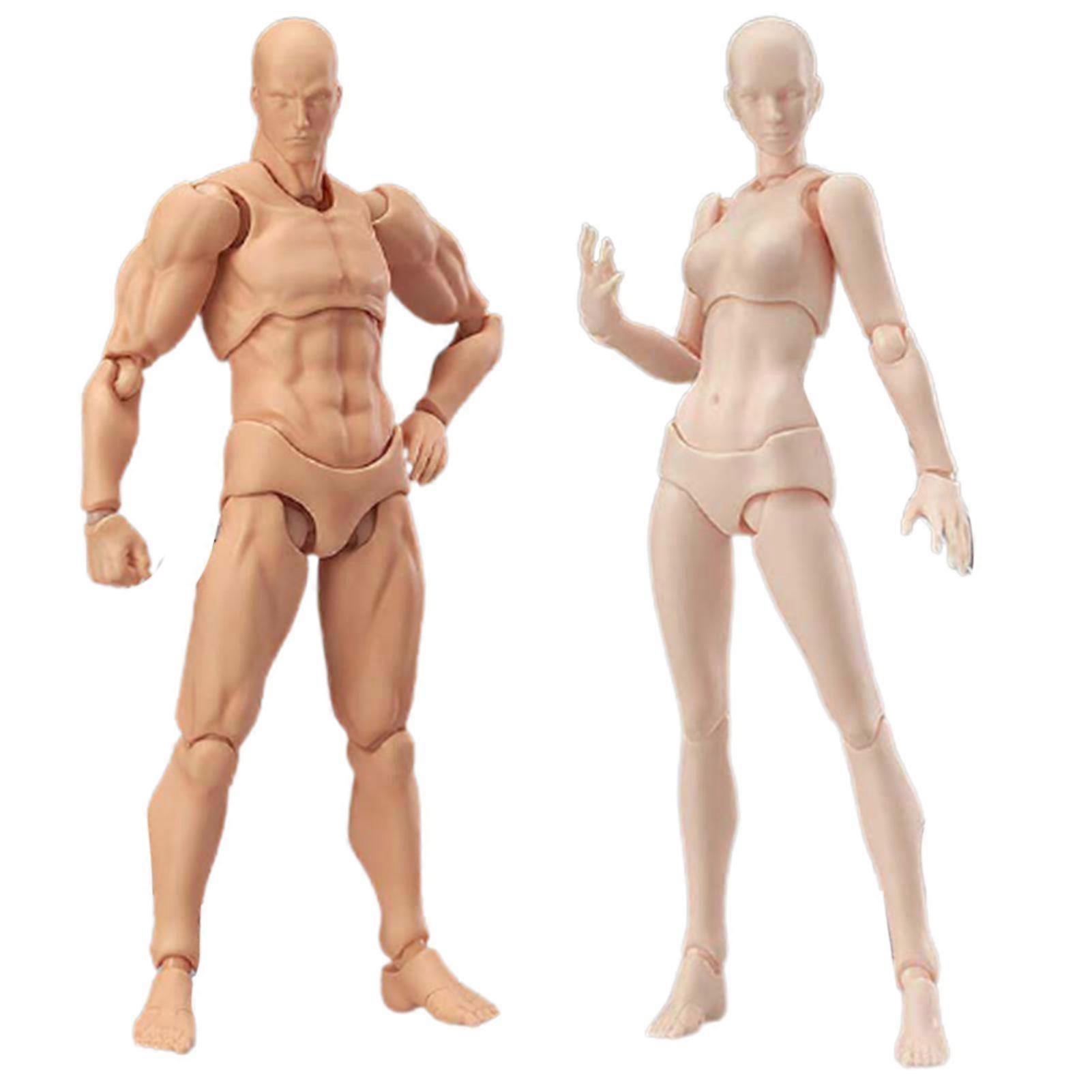 Action Figure Body Kun & Chan 2 pcs dessin mannequin ensemble Pvc Movebale Action Model