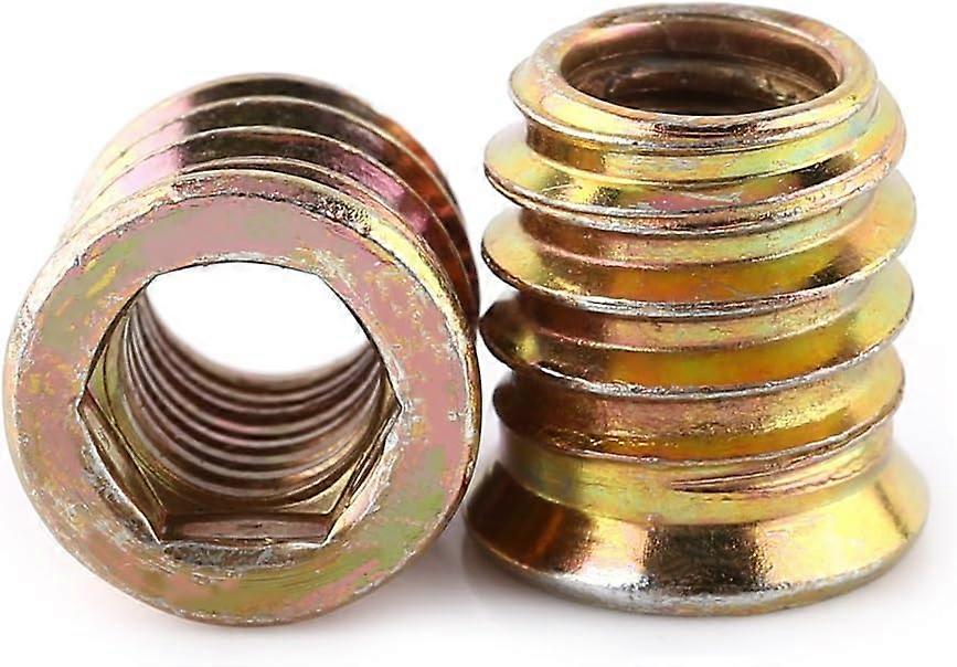 Pack of 20pcs M8 Zinc Alloy Threaded Hex Nut, Zinc Alloy Insert Nuts Assortment (M8*15mm)