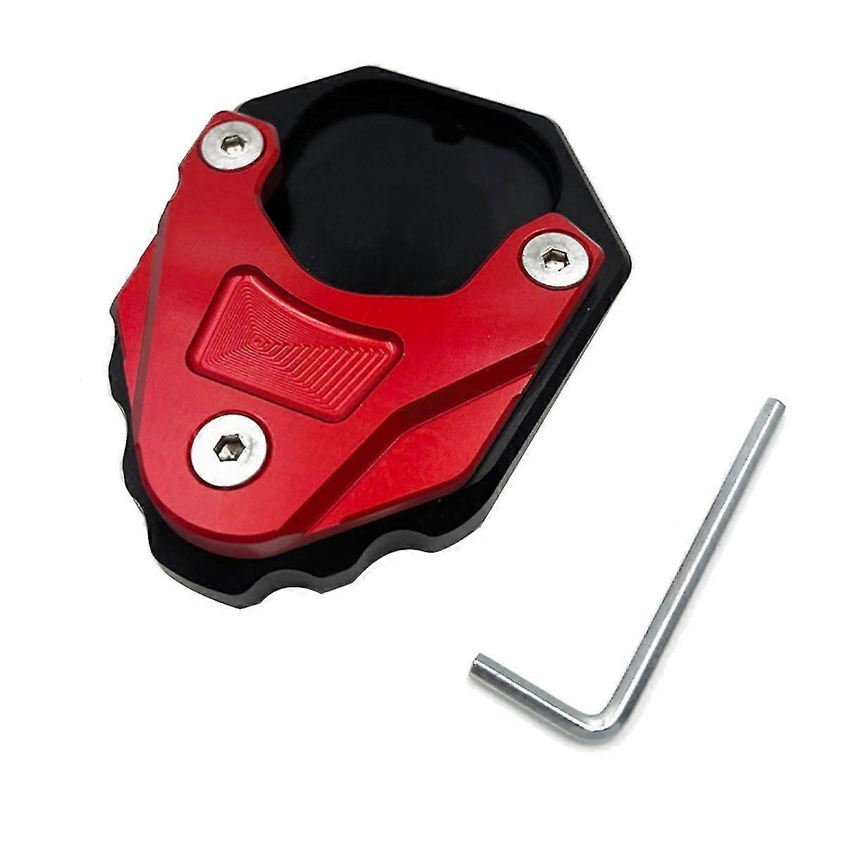 For C400GT C400X Motorcycle Foot Side Stand Pad Plate Kickstand Enlarger Support Extension Black+Red