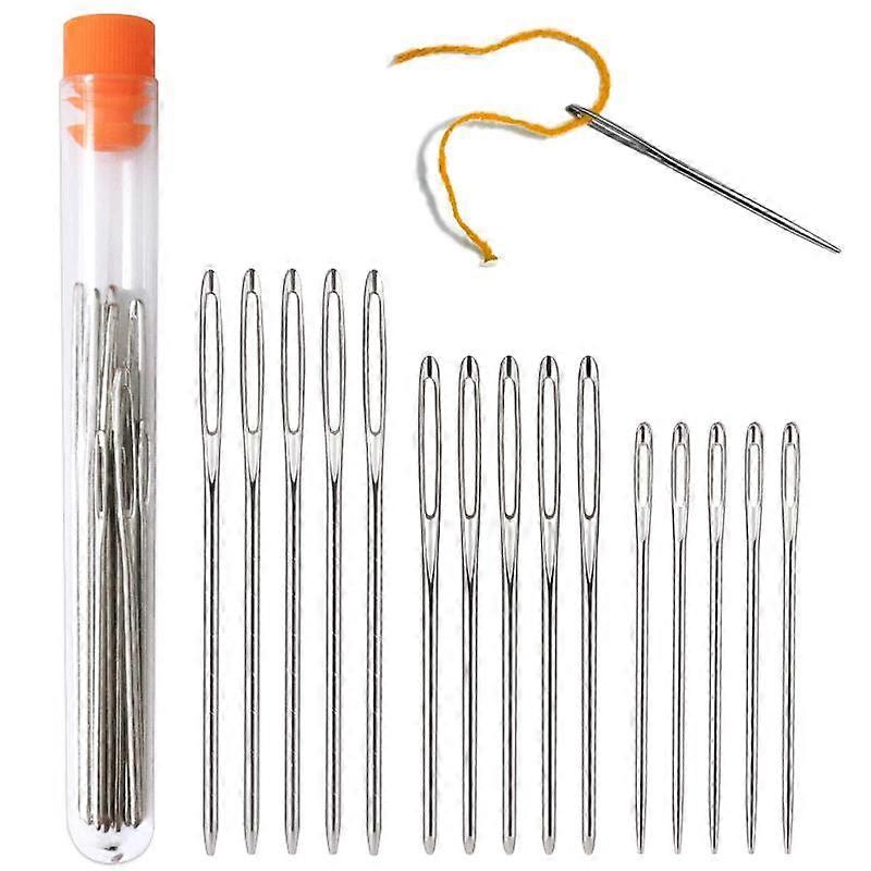 15Pcs Large Eye Blunt Needles 3 Sizes Sewing Darning Needles for Wool Crochet and Yarn Knitting