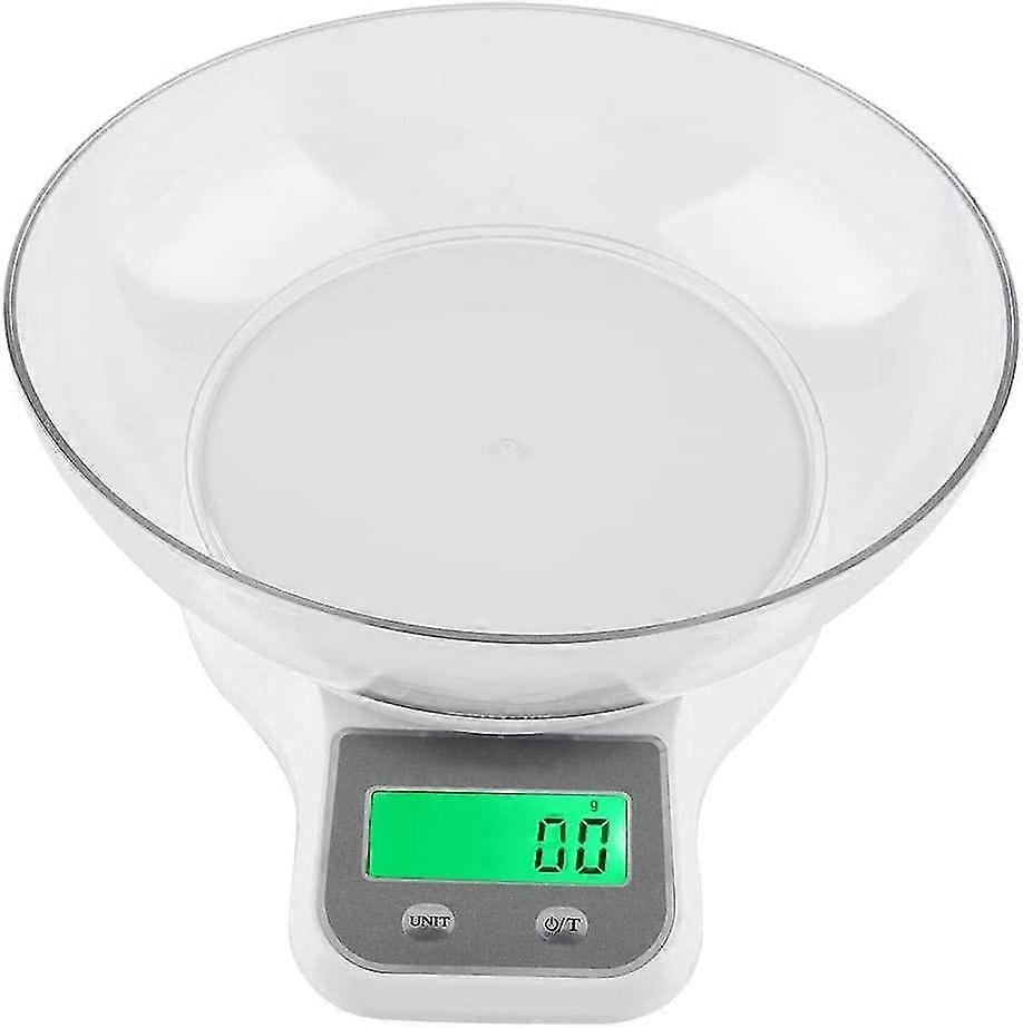 Digital Scale - Kitchen Scale, Multifunctional Digital Kitchen Scale With Bowl (2 Colors)(white)