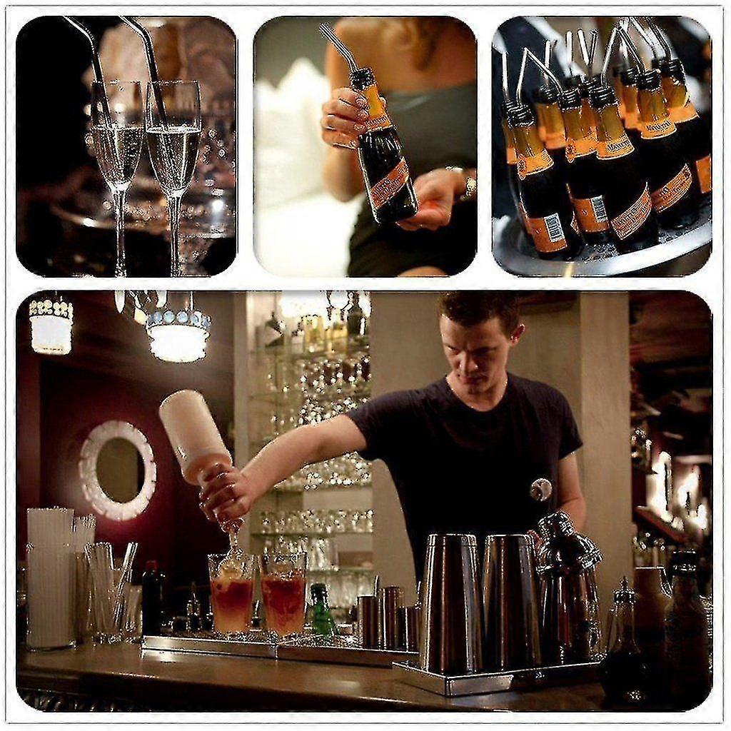 1/10/100pcs Bendable Beverage Drinking Straws / Straws With Brushes Party Diy