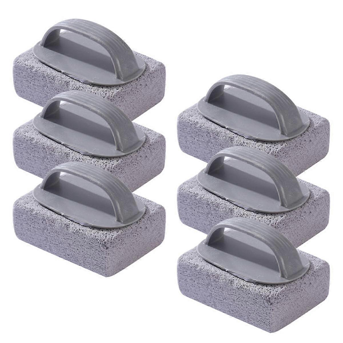 6PCS Pool Clean Block with Handle Swimming Pumice Pool Tile Stone Scrubbing Scouring Stone for Swim