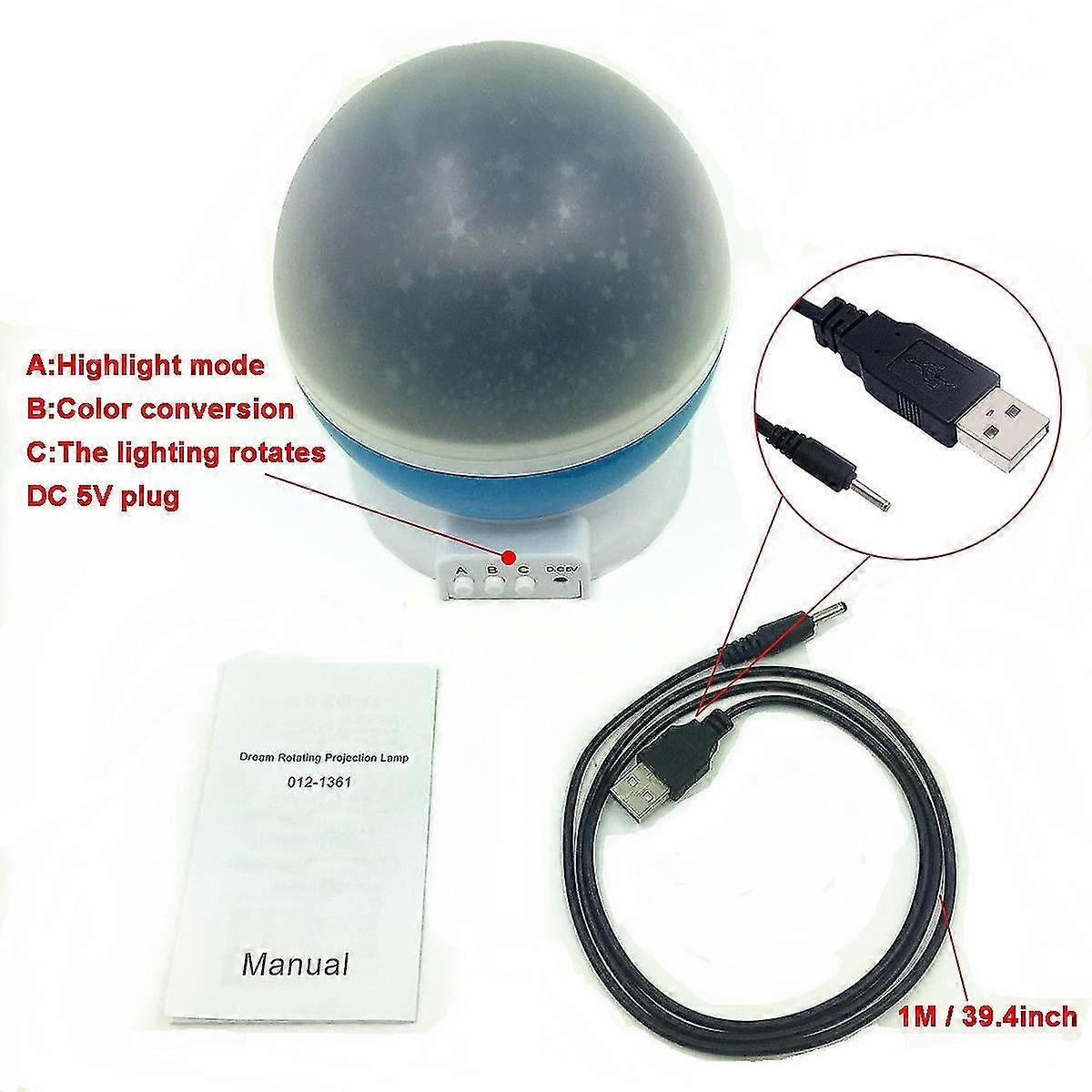 Night Lighting Lamp [ 4 Led Beads, 3 Model Light, With Usb Cord]