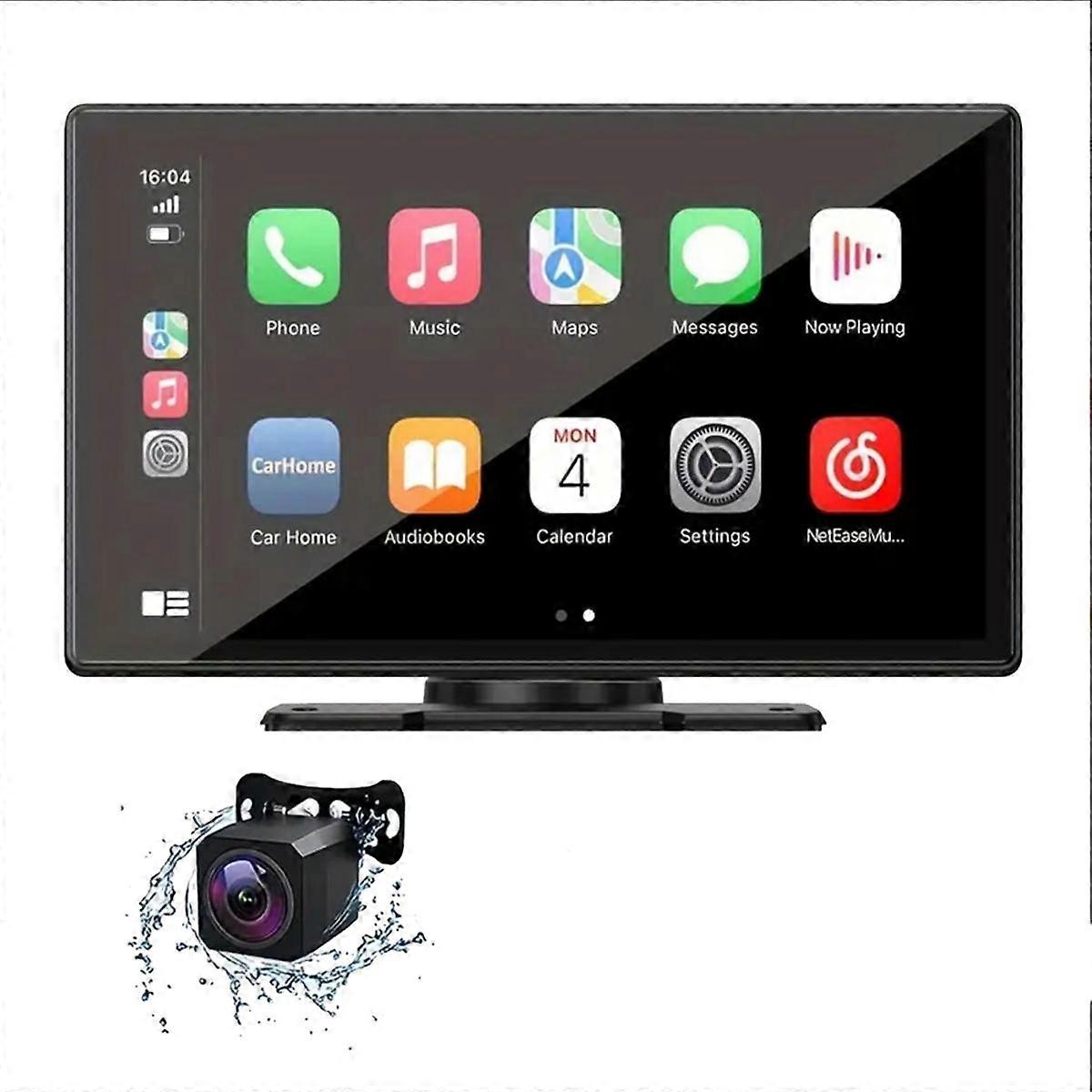 Portable Wireless Carplay Screen for Car,9in Wireless Carplay&Android Auto,DVR,Car Audio Receivers