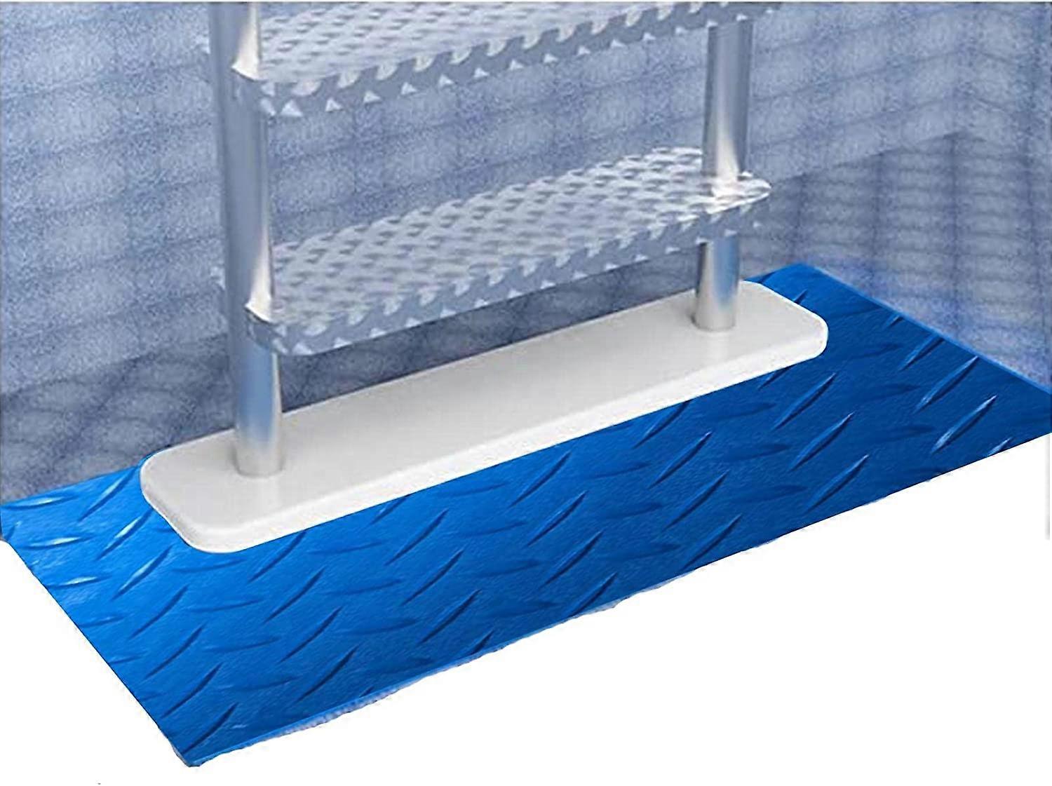 حصائر الخطوة لحمام السباحة حمام السباحة سلم حصيرة لبطانة السلامة ، وسادة واقية من حصيرة خطوة غير قابلة للانزلاق ، 23x90cmblue1pcs