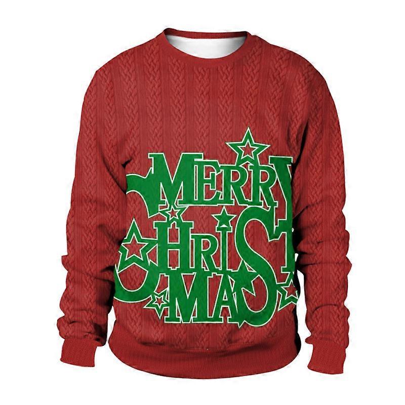 Weihnachtspullover Damen Weihnachtspullover GrÃ¼n Rot Oversize