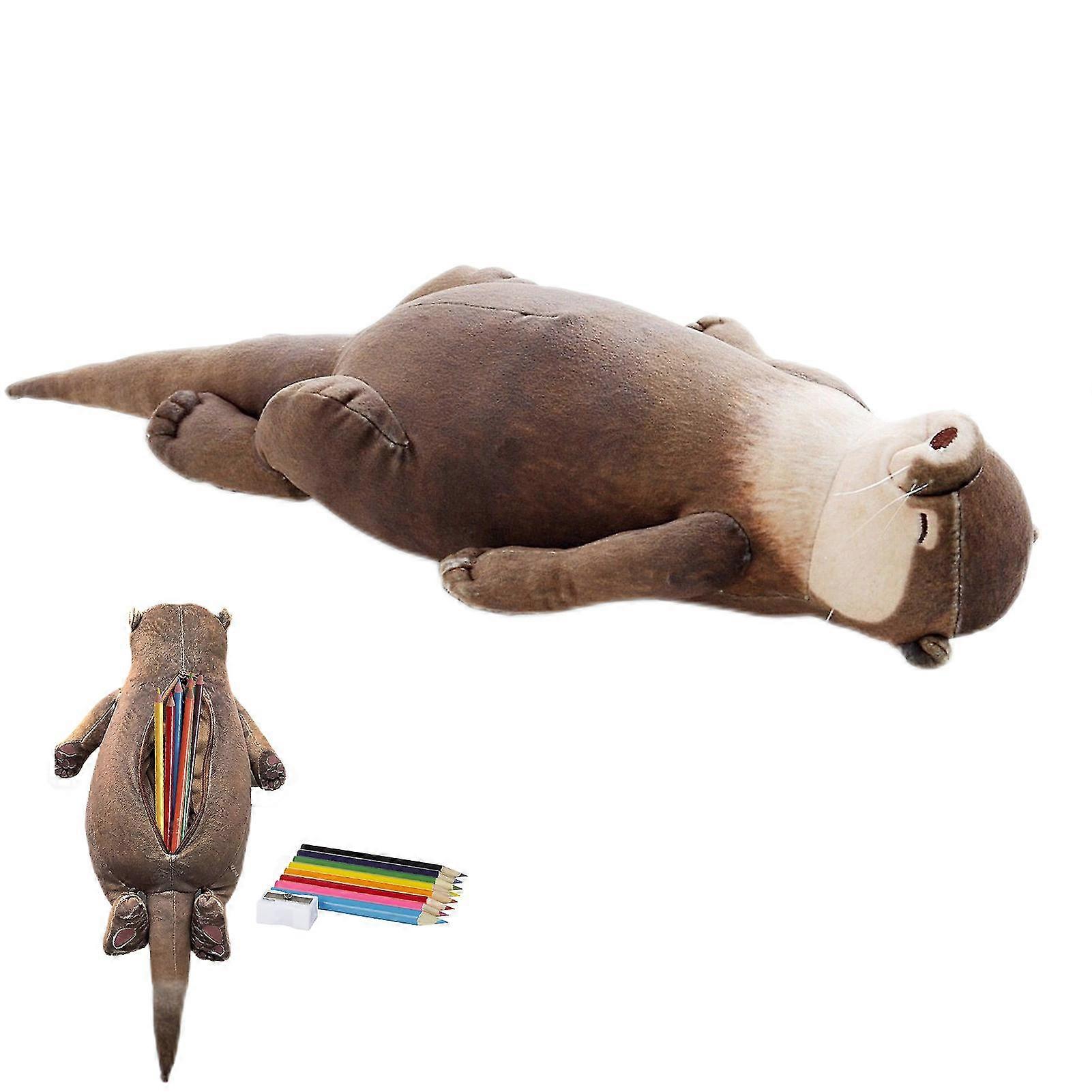 Wrist Rest Wrist Rest For Keyboard Mouse Palm Rest Otters Shape Plush Cute Otters Cotton Filled Pencil Case Wrist Cushion Pillow