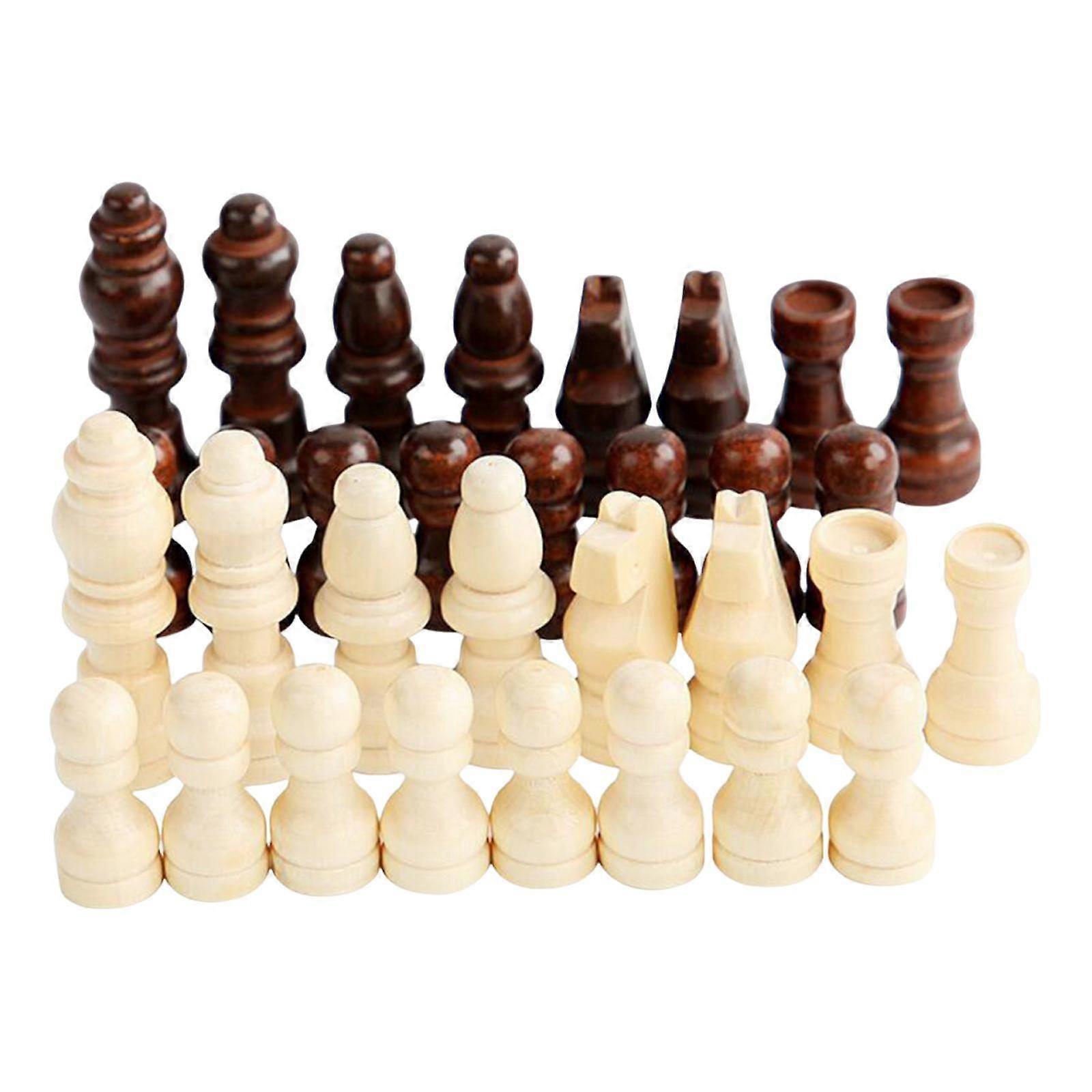 32x Chess Pieces Figurine Pieces for Chess Board Games 1-2 Players Beginners L