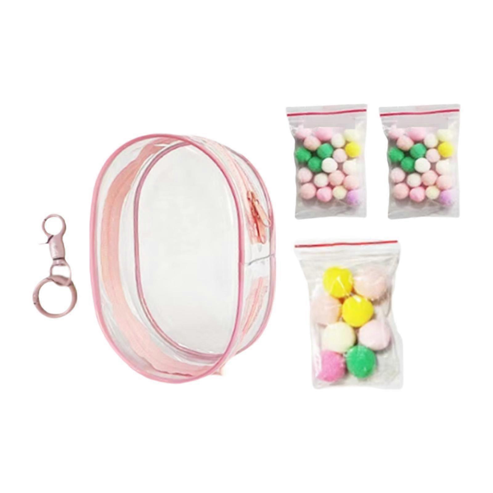 Clear Figure Display Bag Display Case for Figures for Collectors Mini Figure baby pink