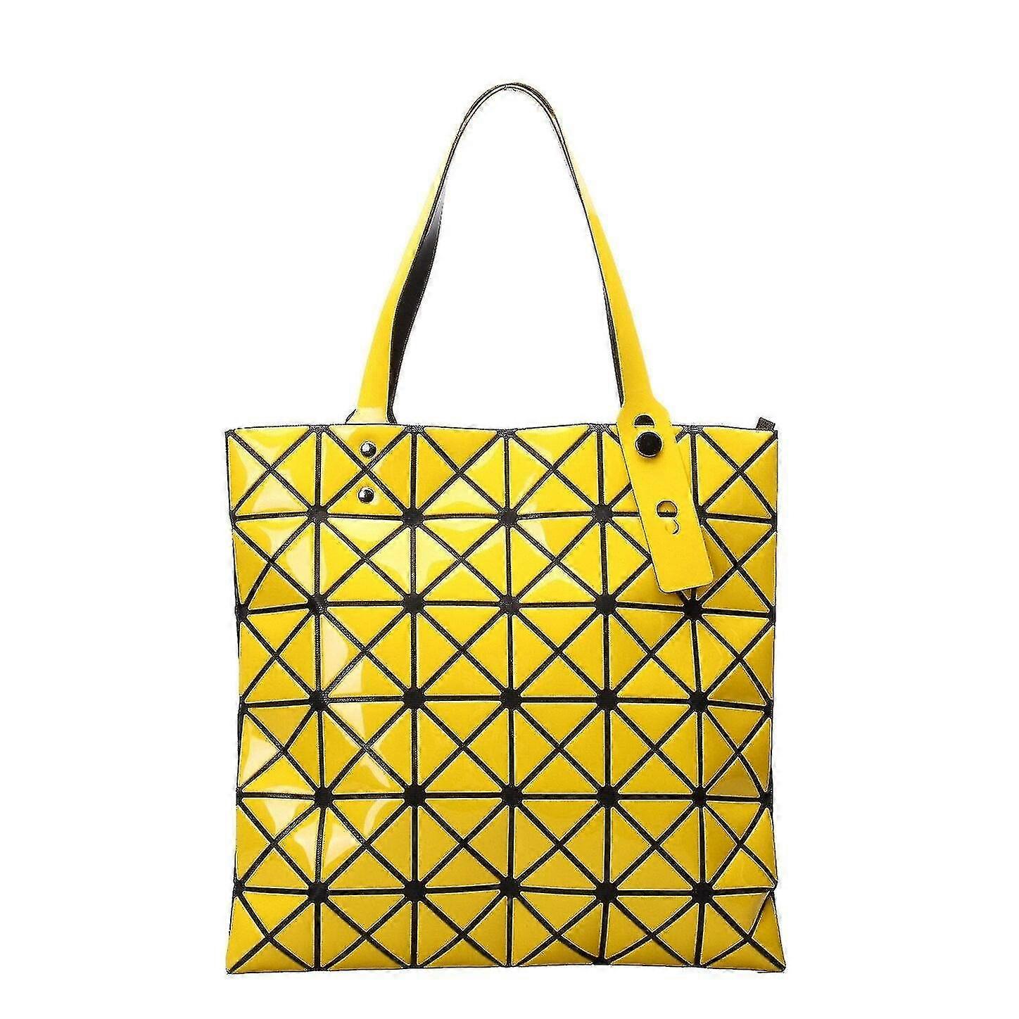 Women's Shoulder Bag 6 * 6 Lattice Pearlescent Pu Matte Diamond Folded Geometric Diamond Lattice One