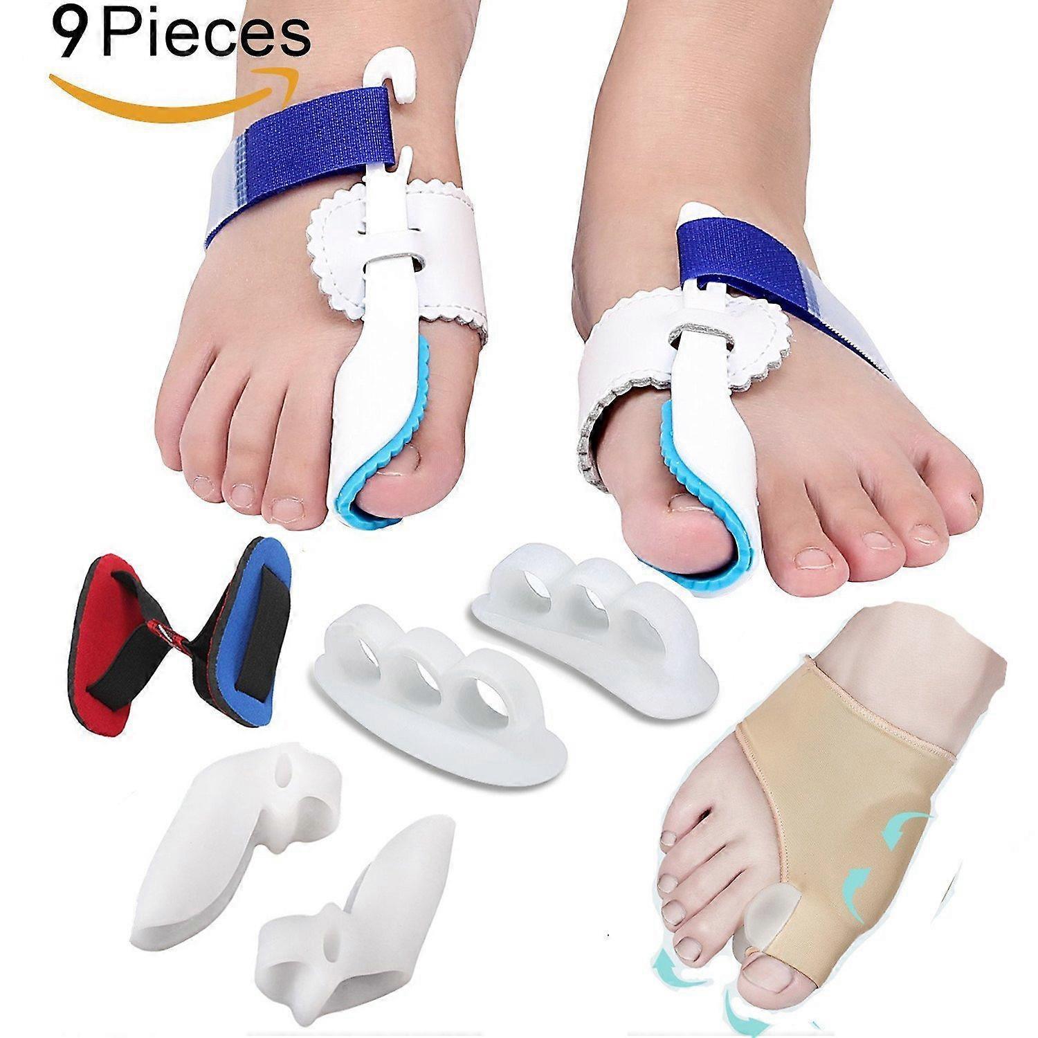 Bunion Corrector and Valgus Pain Relief Kit - Bunion Pads, Splints, Booties, Protectors, for Men and Women