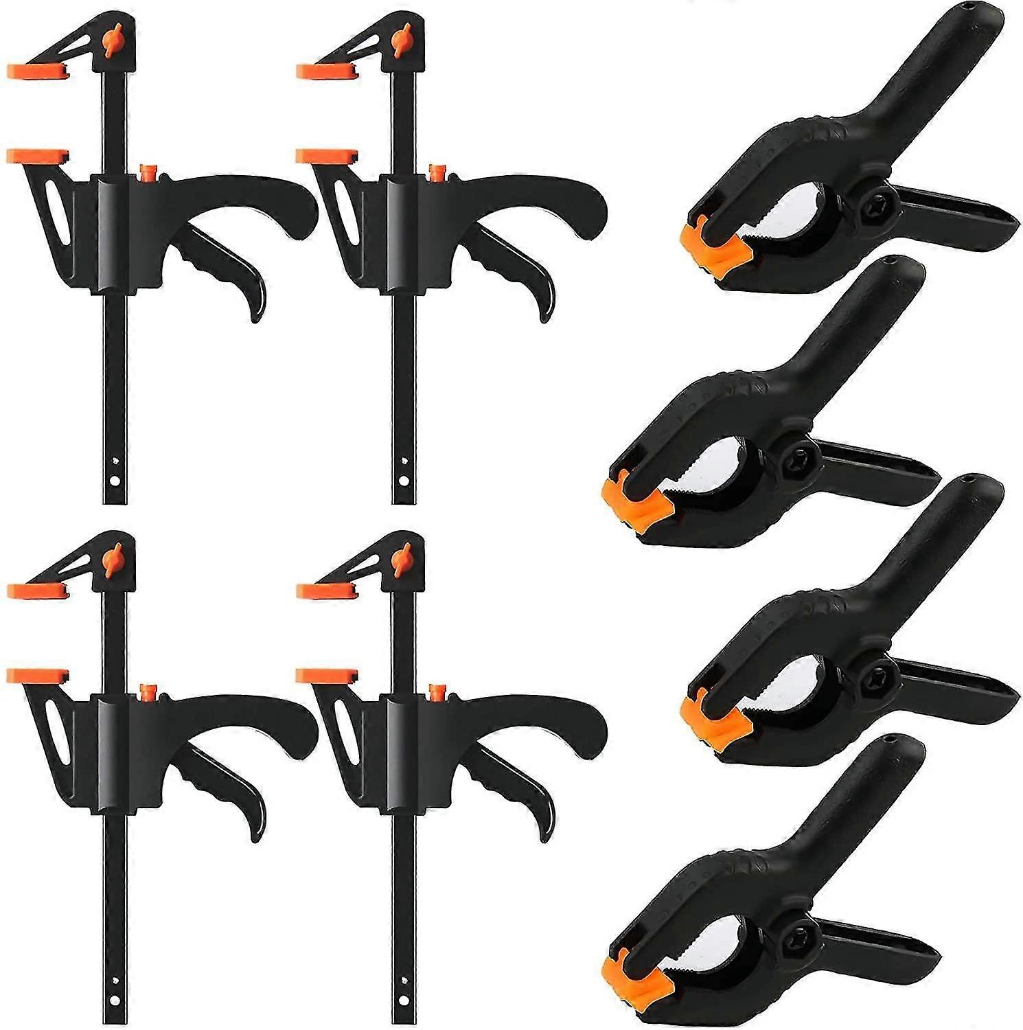 8pcs One-Hand Quick-Release Clamps Set