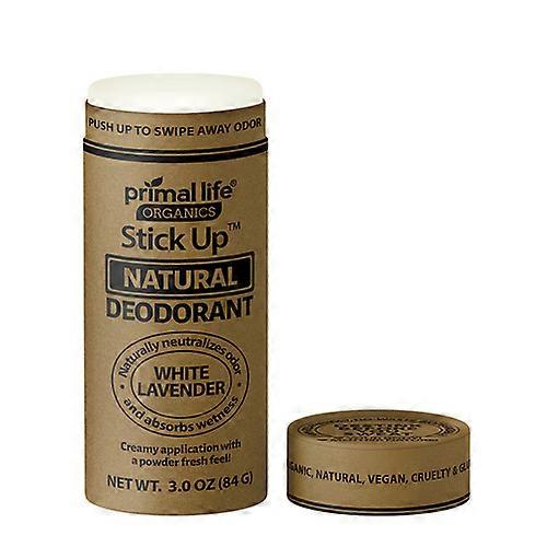 Primal Life Organics StickUp 白色薰衣草除臭剂,3 盎司