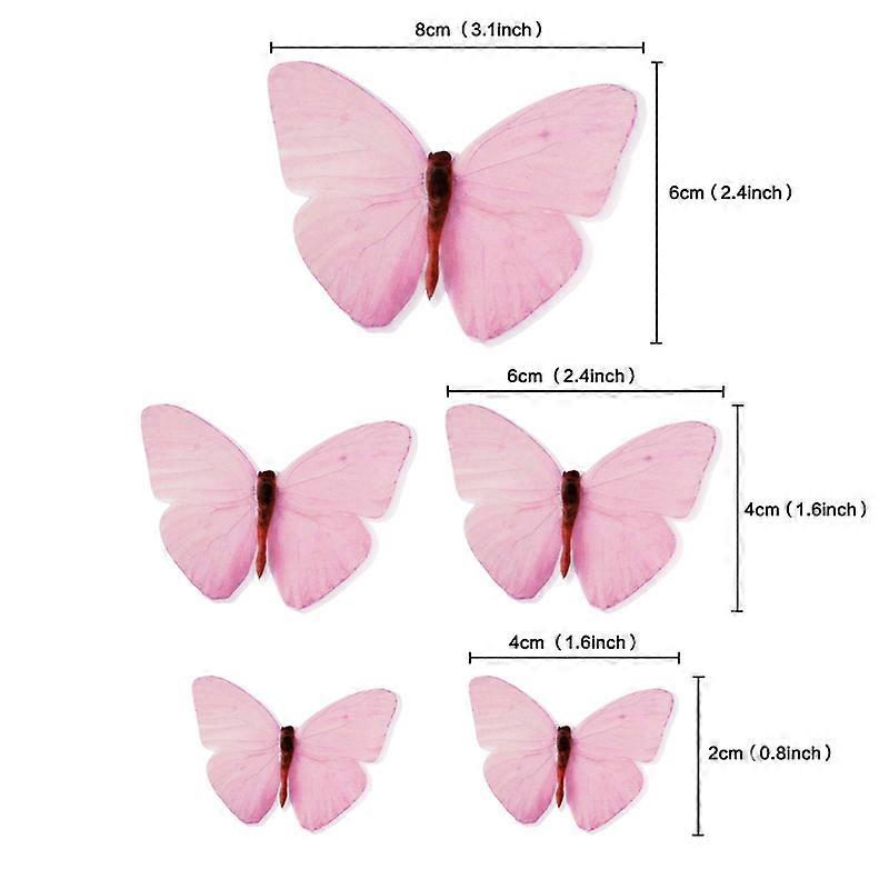 Toppers de gâteau en forme de papillon pour fille, décor de fête d'anniversaire, de mariage, de dessert, de princesse, en or rose, 10 pièces  15