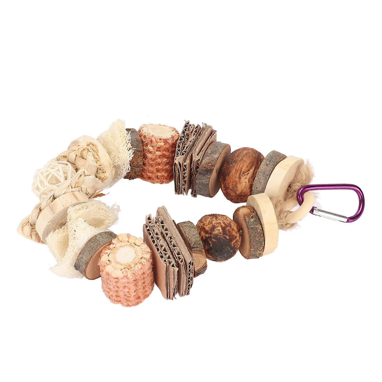 Bird Chewing Toy for Parrots and Cockatiels - Bite Resistant Boredom Relief with Hook