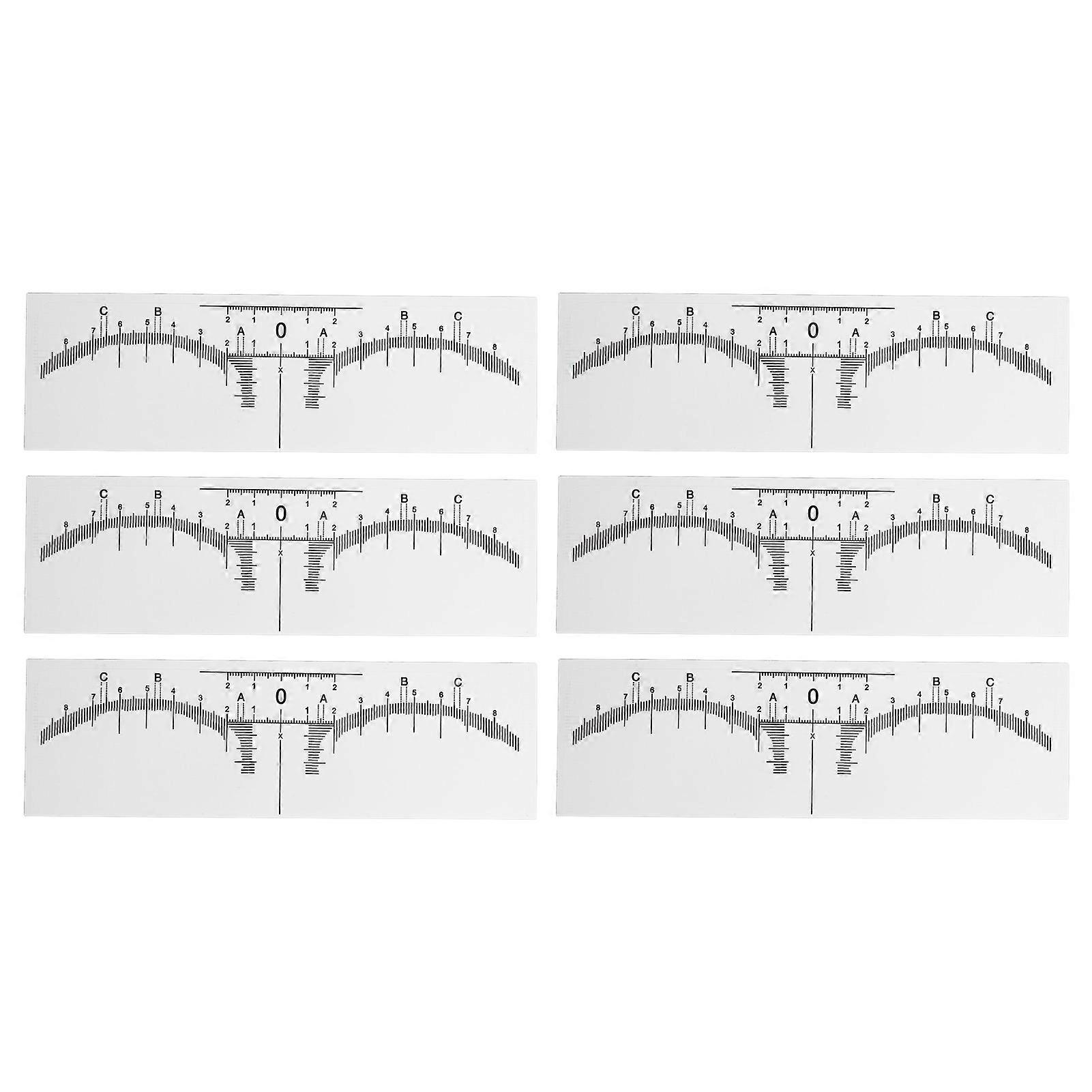 Eyebrow Ruler Stencils 100PCS Disposable PVC Clear Scale Microblading Template for Tattooing