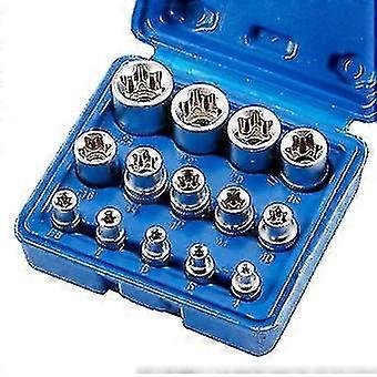 Female E Star Torx Socket Set E4-e24 E-torx External Hex Socket Insert Nut 14pcs/bl