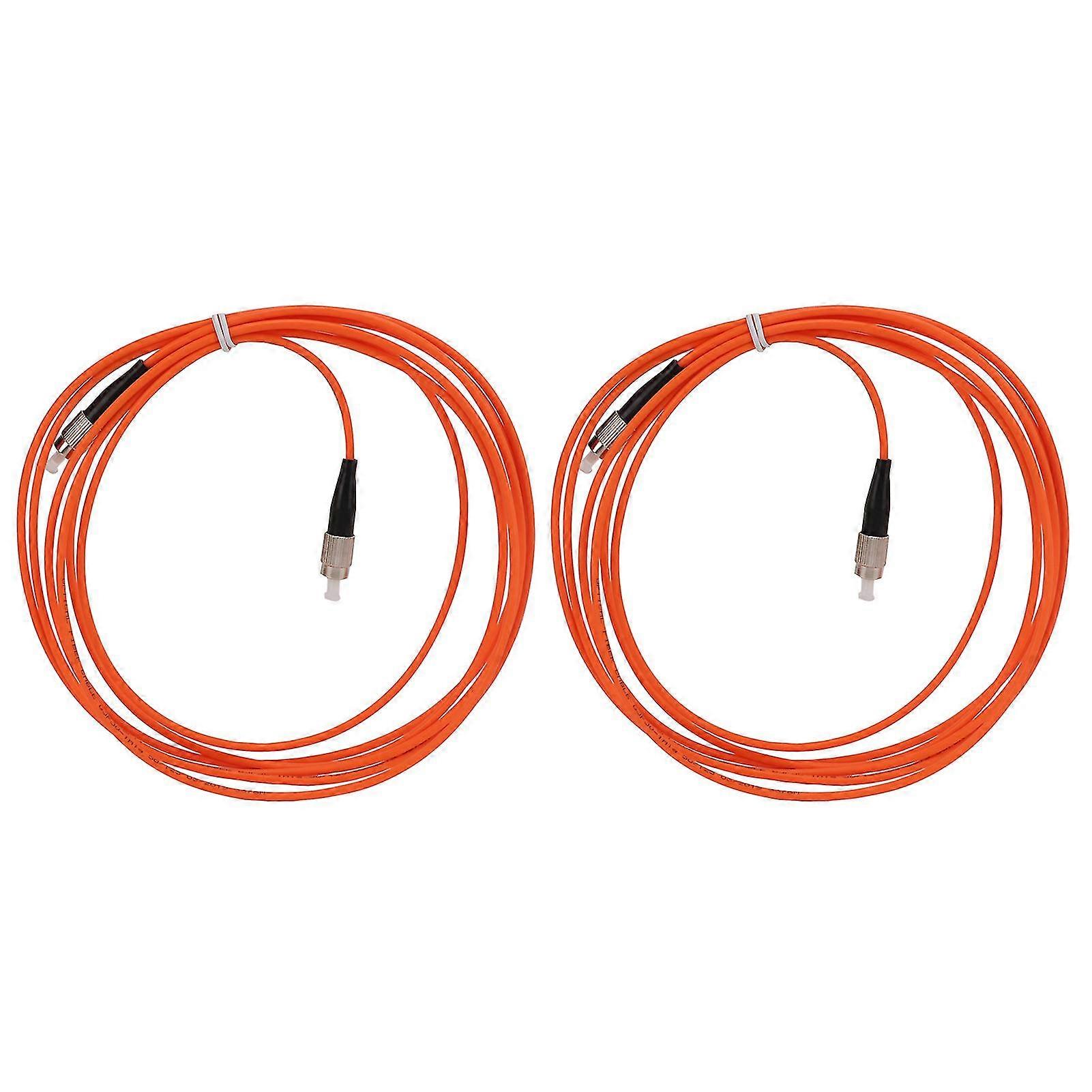 2pcs Fiber Optic Cable Low Insertion Loss Reliable Durable Convenient Pigtail Cord for Link Transmission Equipment