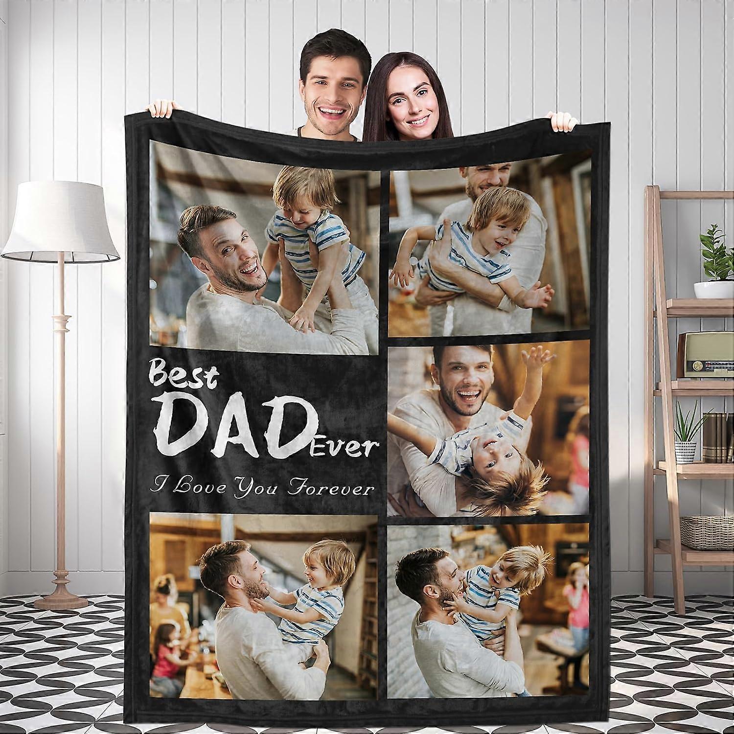 Custom Blanket with Photos Text Customized Picture Blankets, Personalized Throw Blanket for Kid Adult Mother Father Friend Lovers Pet, Custom Gifts fo