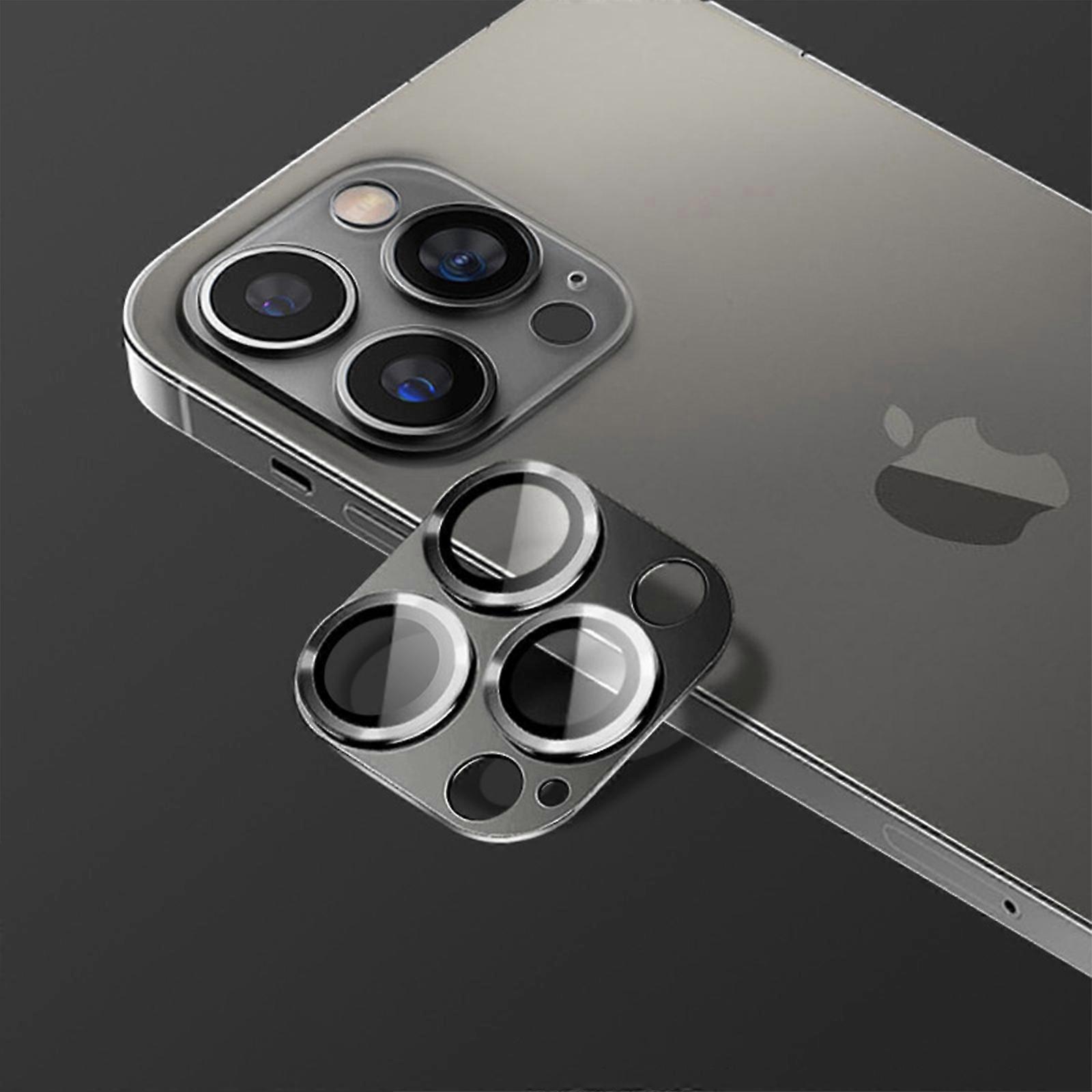 2pack for iPhone 15 Pro Max/ 15 Ultra/15 Pro Camera Lens Protector, Metal Ring Tempered Glass Rear Camera Screen Cover