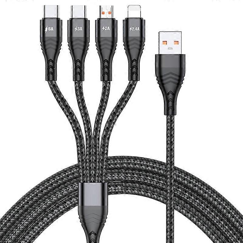 4 in 1 66W 6A Fast Charging Data Cable, Cable Length: 1.2m