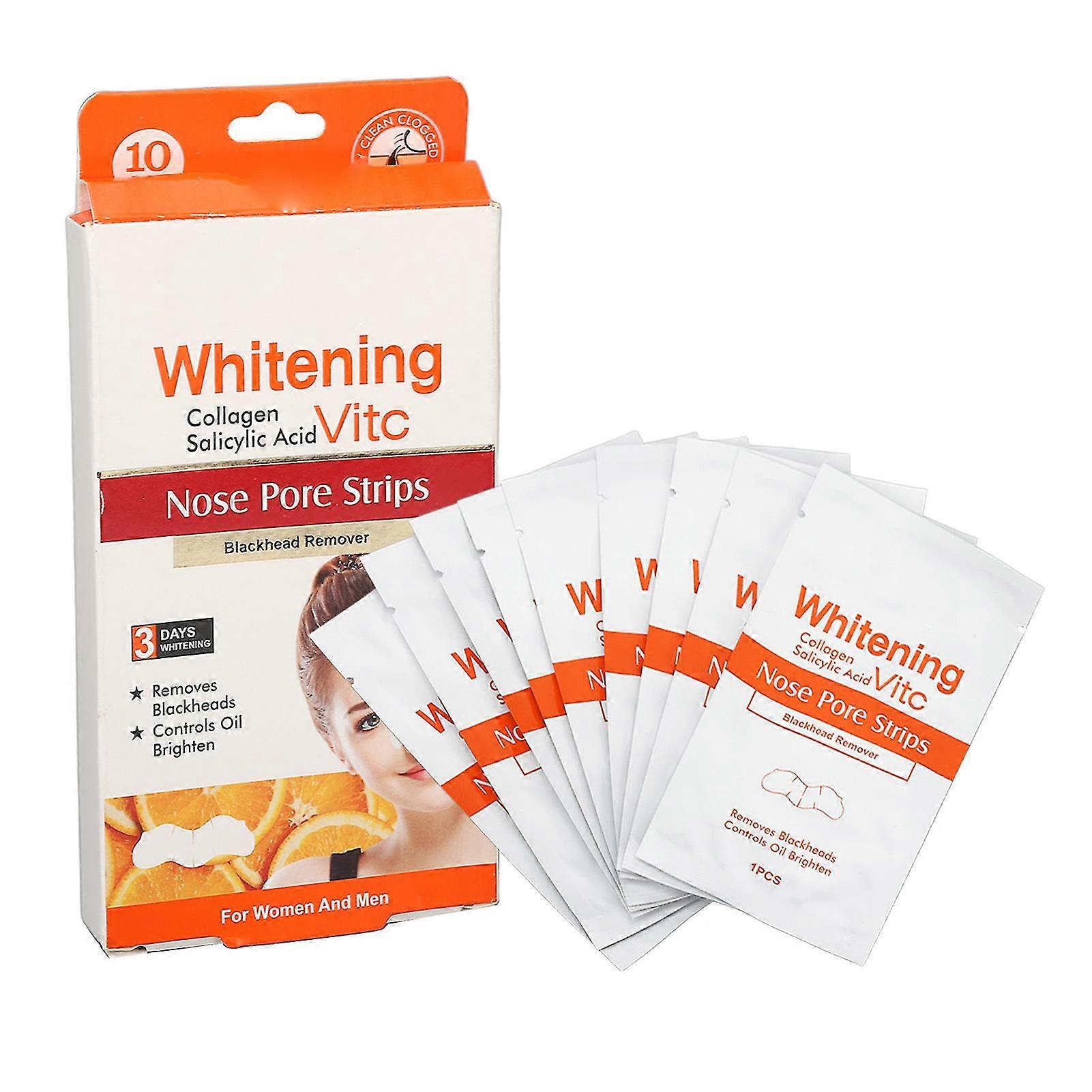 Nose Strips for Deep Cleansing and Blackhead Removal - 10 Pack Moisturizing Adhesive Pore Strips