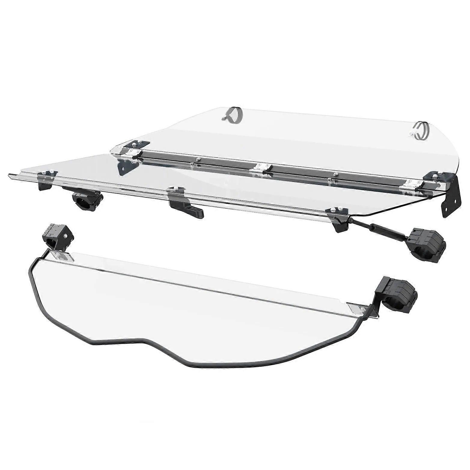 UTV PC Clear 1/4" Thick Polycarbonate Flip Windshield for Can-am Maverick X3 Max Turbo R XDS Scratch Resistant