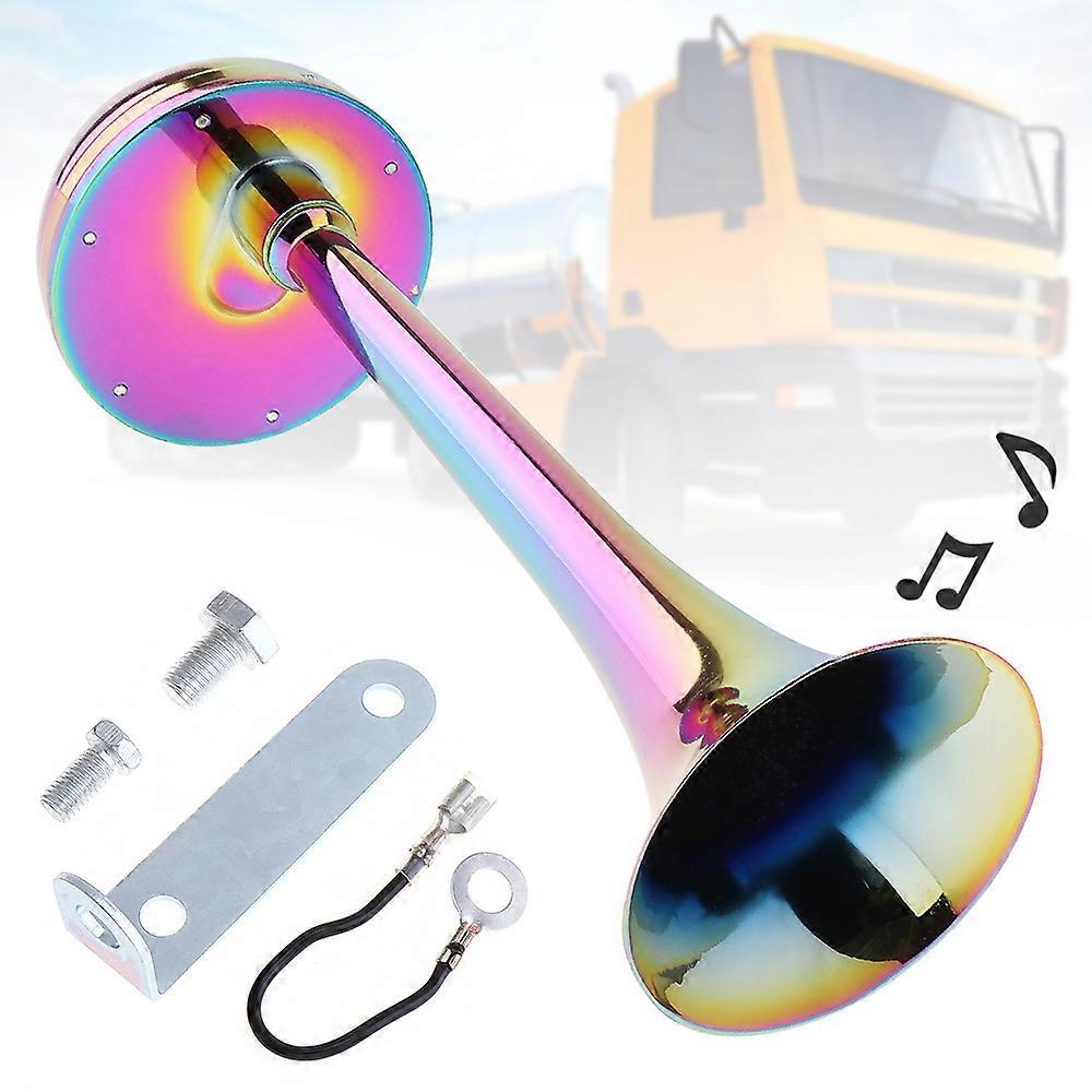 12 /24V 126dB Horns Super Loud Colorful Tracheal Electric Air Horn with Bracket No Need Compressor for Car truck Boat motorcycle