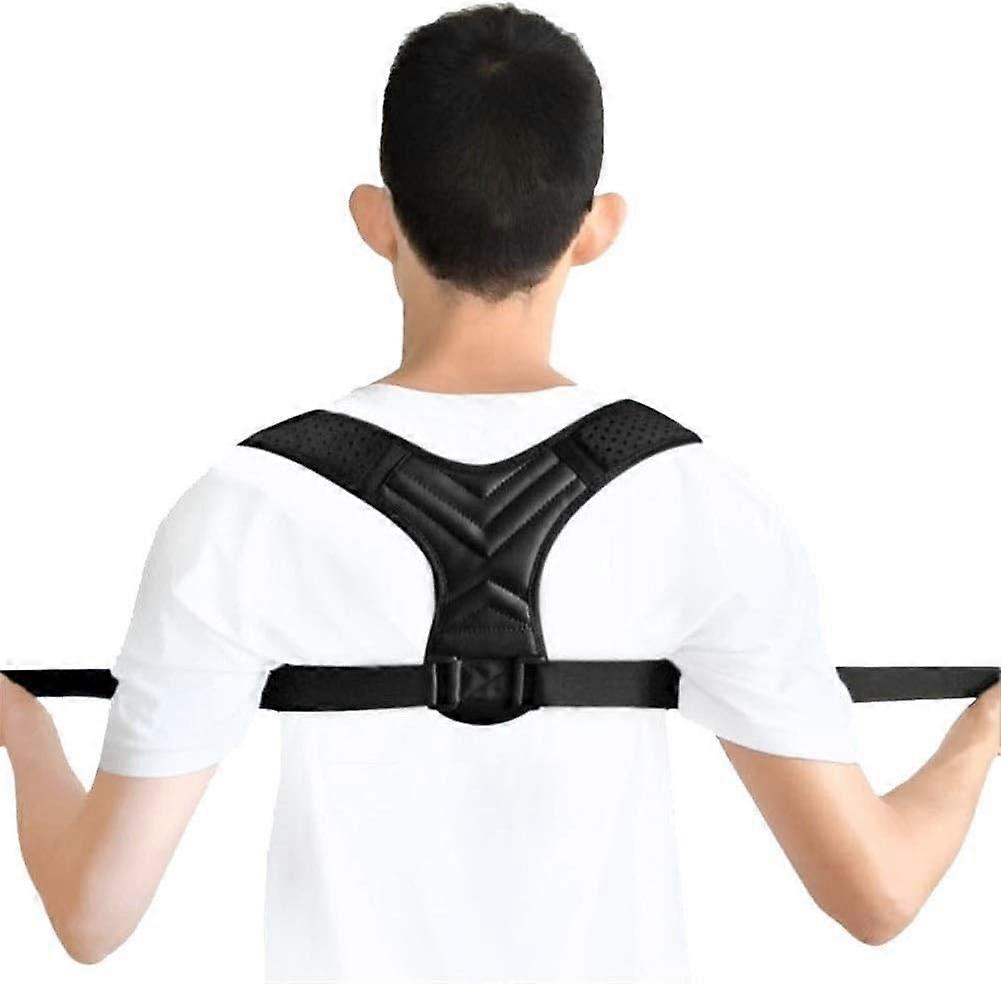 View of Back Posture Correction Belt Women Mens Sagging Prevention Pain Relief ...