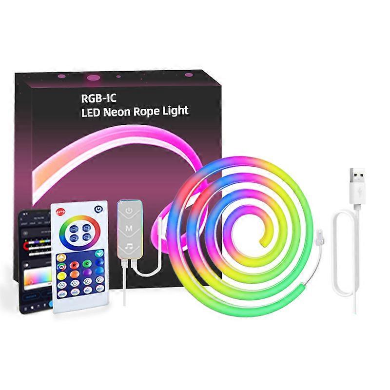 RGBIC Neon Rope Light DIY Night Light Bar Smart WIFI APP Control Music Sync TV Backlights Game Living Room Bedroom Decoration