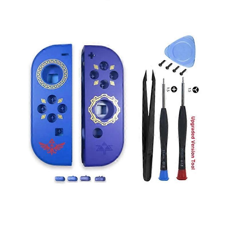 Plastic Replacement Repair Kit DIY Case Cover Housing Shell for Switch OLED Joy Con Controller with Screwdriver Open Tool