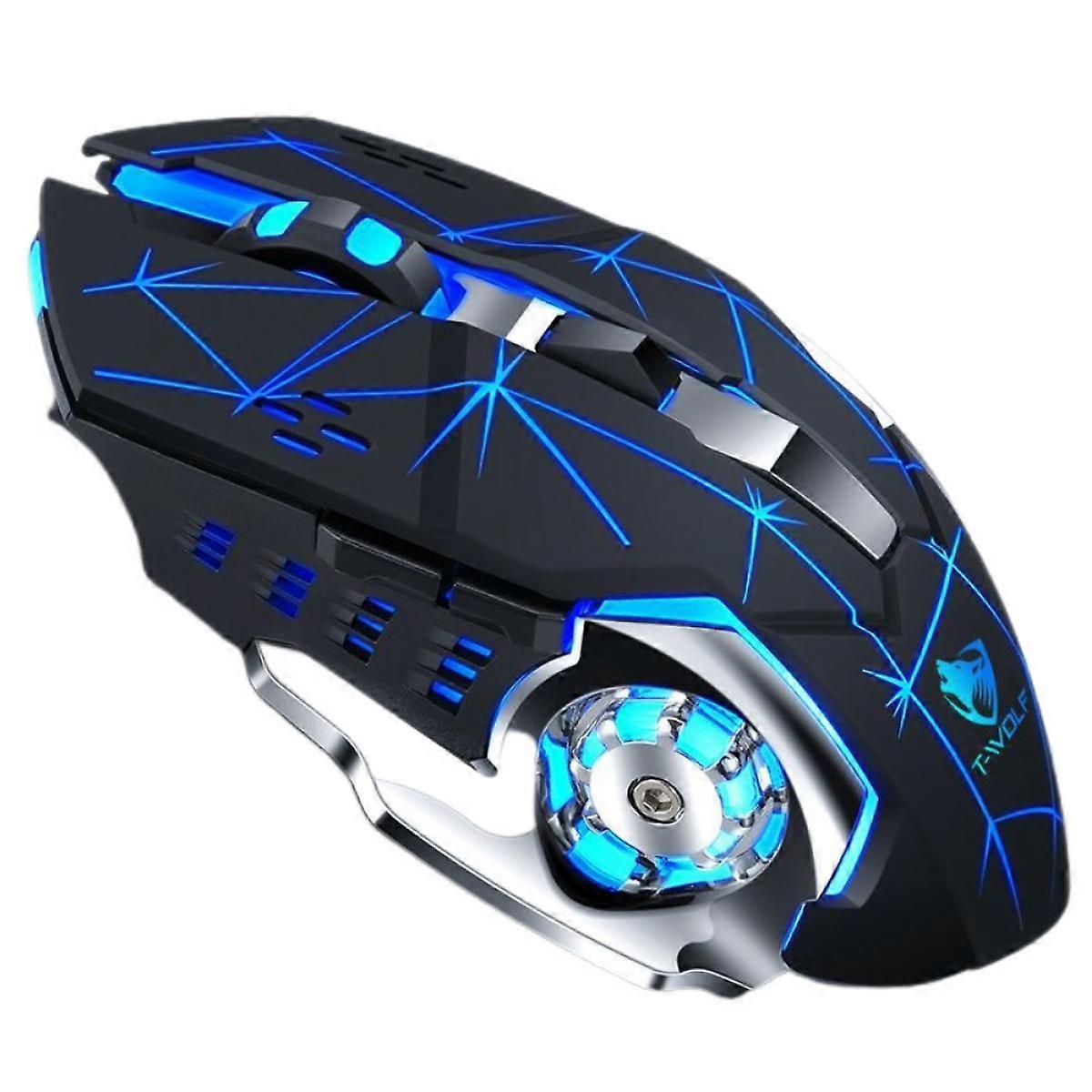 Esports Gaming New Rechargeable Wireless Mouse Silent - USB Cordless PC Computer Mouse, Ergonomic Silent Gaming Laptop Mouse with 6 Buttons, 3 Adjusta