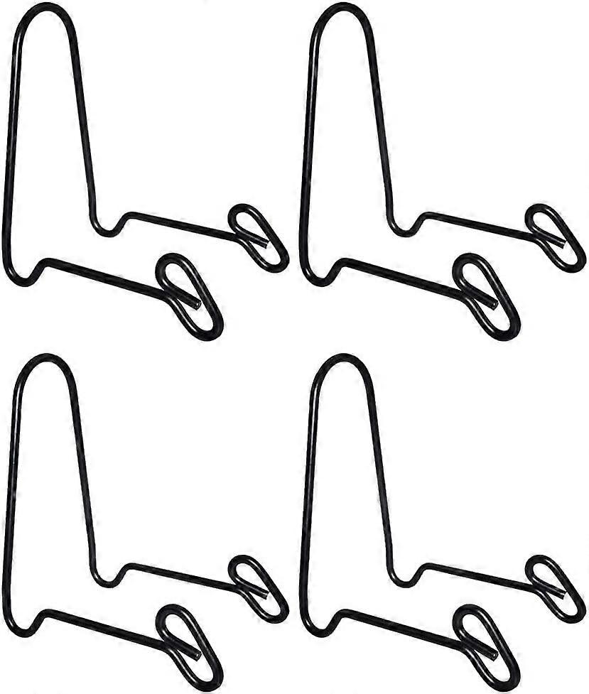 4 pack Black Display Stand Easel Iron Bowl Stands for Display Medium Deep Bowls, Platters and Deep Dishes