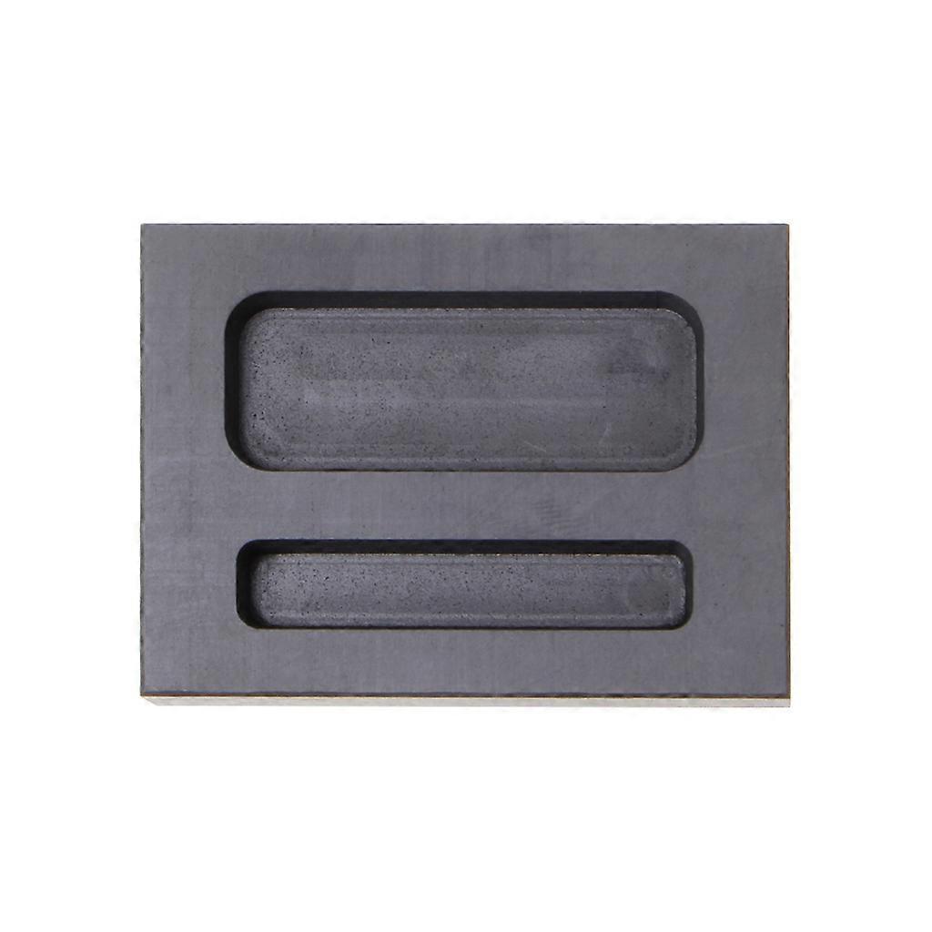 Graphite Crucible Ingot Mold Two Hole Silver Loaf Bar Metal Melting Casting Tool