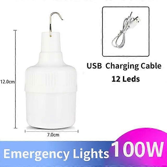 USB RechargeableEmergency Lights Led Outdoor Bulb Portable Tent Lamp Battery Lantern BBQ Camping Light for Patio Porch Garden