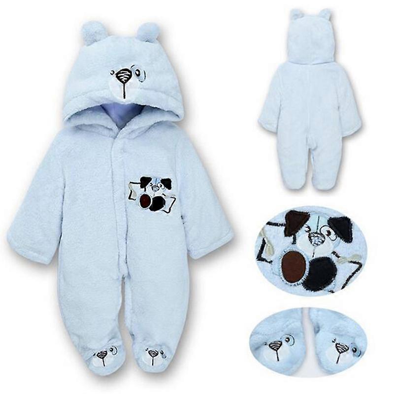 Unisex Baby Romper Winter And Autumn Flannel Coral Fleece Jumpsuit