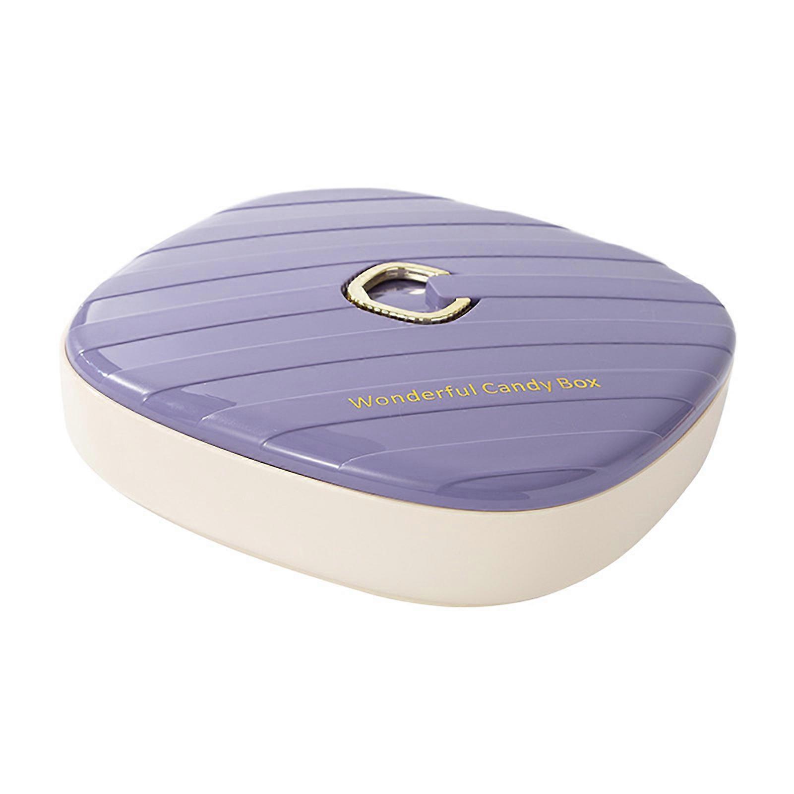 Dried Fruit Storage Box Multi-Compartment Folding Handle with Lid Rounded Corner Snacks Nuts Storage Tray Jikaixiang